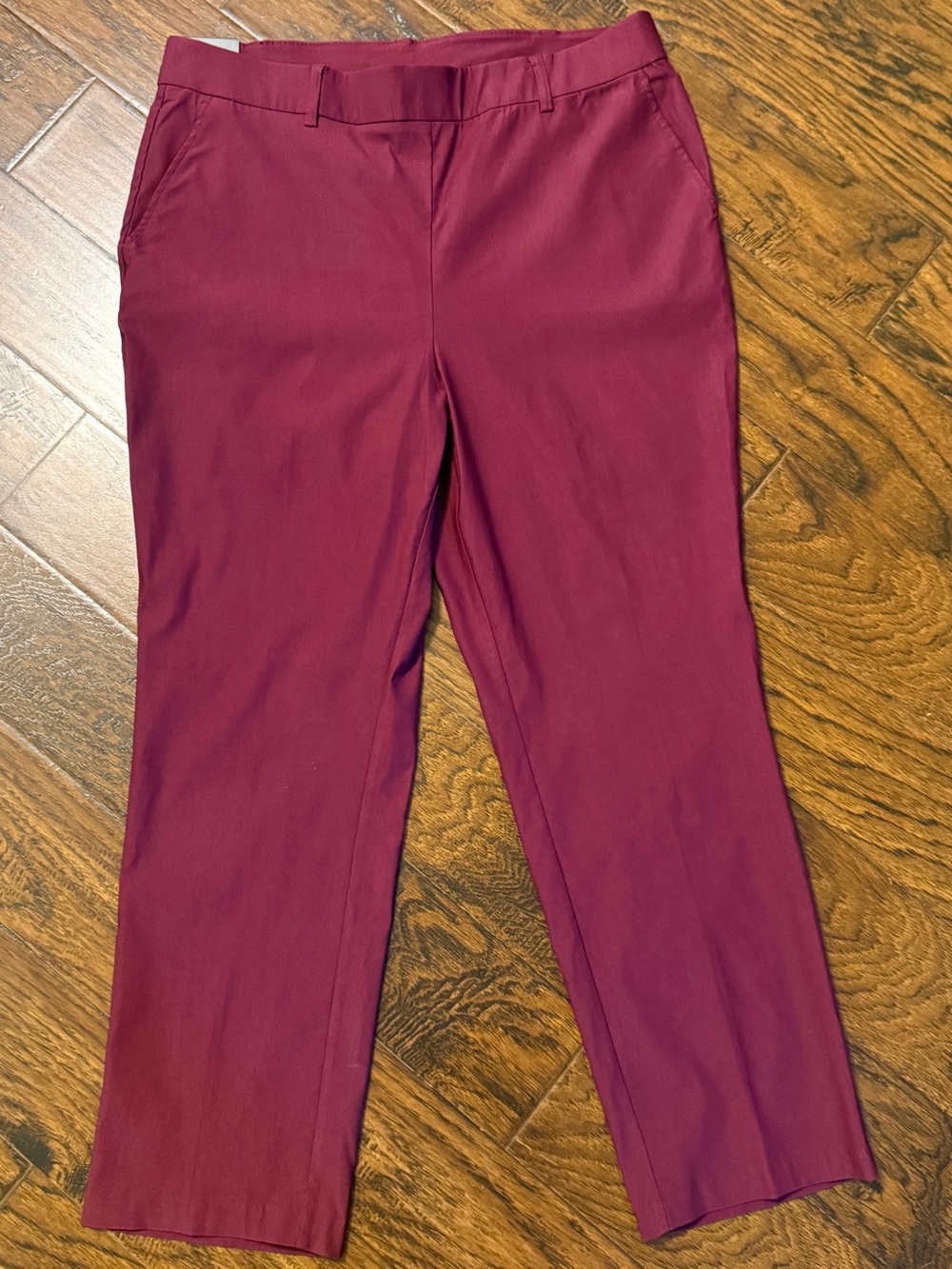Rafaella Pull On Stretch Ankle Pants in Windsor Wine Womens 18 NWT - Picture 3 of 7